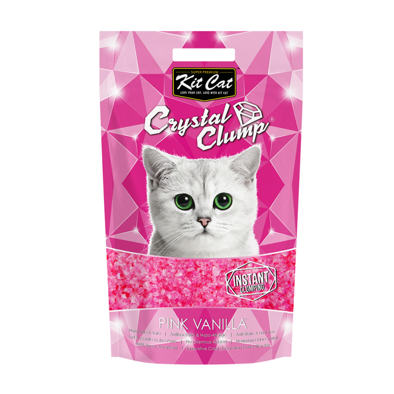 Kit Cat Crystal Clump Pink Vanilla Cat Litter - Kit Cat International ...