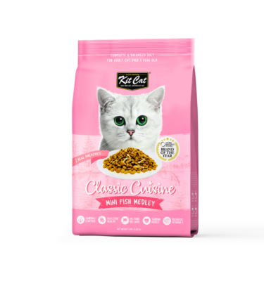 Kit Cat premium dry cat food mini fish