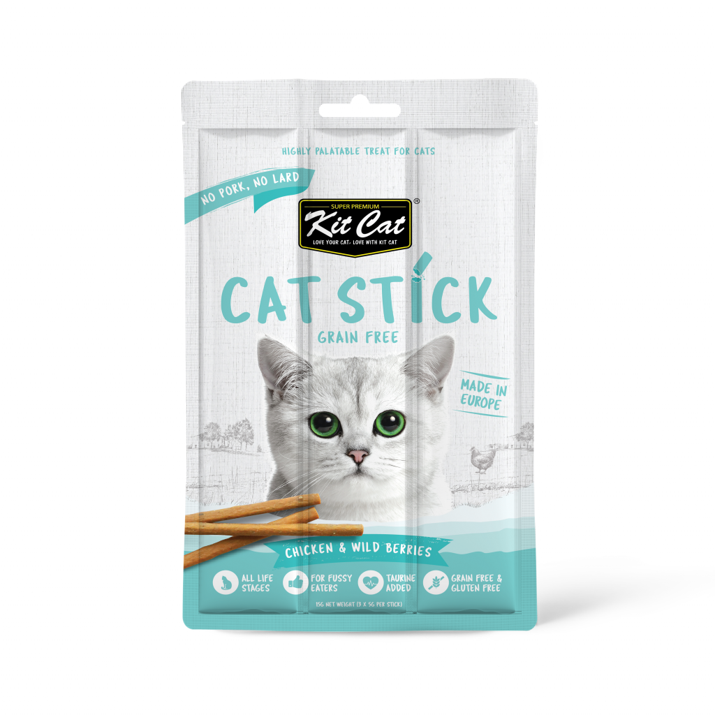 Kit Cat Grain Free Cat Stick Chicken Wild Berries Kit Cat