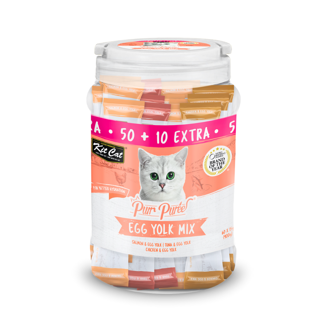 Kit Cat Purr Puree Egg Yolk Mix Liquid Treats